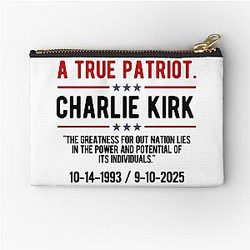 Charlie Kirk A True Patriot Zipper Pouch