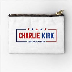 Charlie Kirk American Hero Zipper Pouch