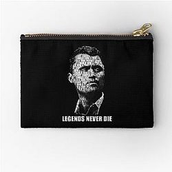 Charlie Kirk Legends Never Die Distressed Tribute Zipper Pouch