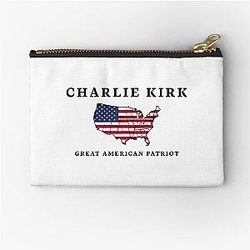 Charlie Kirk Great American Patriot Zipper Pouch