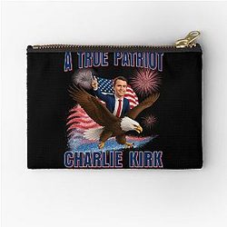 Charlie Kirk American Eagle Zipper Pouch