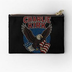 Charlie Kirk American Flag Pouch