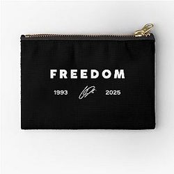 Freedom Charlie Kirk Signature 1993-2025 Zipper Pouch
