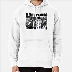 Charlie Kirk True Patriot Pullover Hoodie