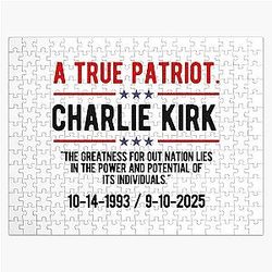 Charlie Kirk A True Patriot Jigsaw Puzzle