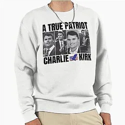 Charlie Kirk True Patriot Pullover Sweatshirt