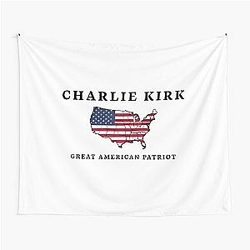 Charlie Kirk Great American Patriot Tapestry