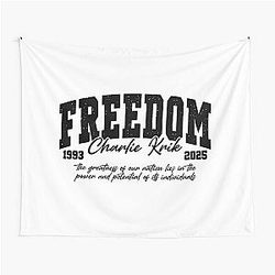Freedom Charlie Kirk Great American Hero Tapestry