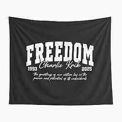 Freedom Charles Kirk Great American Patriot Hero Tapestry