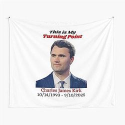 Charlie Kirk This Is My Turning Point 1993-2025 Tapestry
