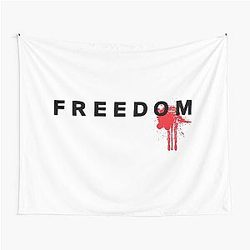 Freedom Blood Splatter Fight for Charlie Kirk Tapestry