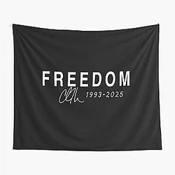 Freedom Charlie Kirk Red American Activists: Turning Point, In October: We Wear Red - October 14th Tapestry