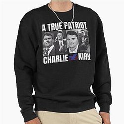 Charlie Kirk True Patriot Pullover Sweatshirt