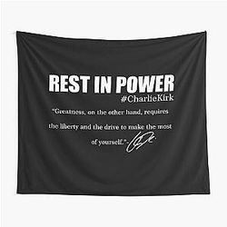 Rest In Power Charlie Kirk Tribute Tapestry