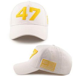 45 Charlie Kirk Baseball Cap Gold Embroidery USA Flag 47 Adjustable Trucker Freedom Hat for Men Women