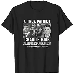 True Patriot PTTT2505  Charlie Kirk T-Shirts