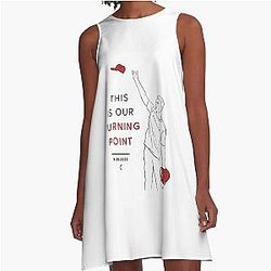 This is our turning point. Charlie Kirk a-line dress.