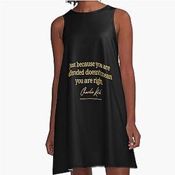 Charlie Kirk Just Because You Are Offended Doesn’t Mean You are Right A Line Dress