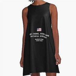 Commemorate Charlie Kirk with the Faithful A-Line Dress