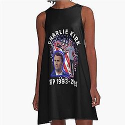 Rest In Peace Charlie Kirk A Line Dress