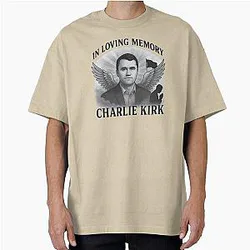 In Loving Memory of Charlie Kirk Oversized T-Shirt