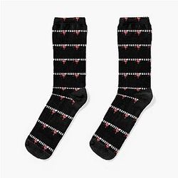 Freedom Blood Splatter Red Signature Socks Tribute to Charlie Kirk 1993-2025