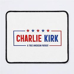 Charlie Kirk American Hero Mouse Pad