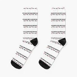 Freedom Red Signature Socks Tribute Socks Charlie Kirk