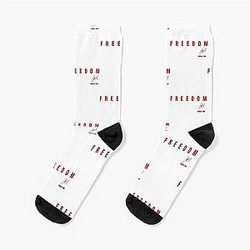 Freedom Charlie Kirk Red Socks
