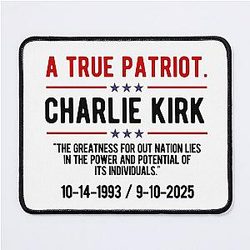 Charlie Kirk A True Patriot Mouse Pad