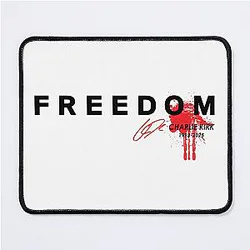 Freedom Blood Red Signature Charlie Kirk Tribute Mouse Pad