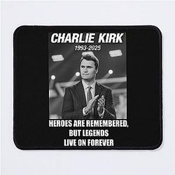 Charlie Kirk Heroes Are Legends Live On Forever Mouse Pad
