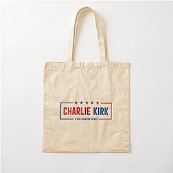 Charlie Kirk American Hero Cotton Tote Bag