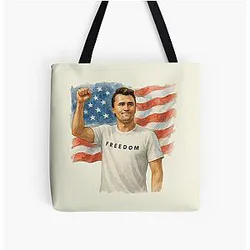 Charlie Kirk Freedom Tote Bag