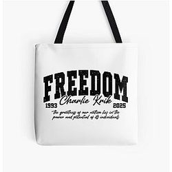 Freedom, Charlie Kirk, Great American Patriot Hero Tote Bag
