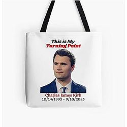 Charlie Kirk This is my Turning Point 1993 2025 All Over Print Tote Bag
