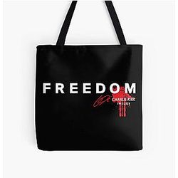 Freedom Blood Signature Red 1993-2025 Charlie Kirk Tote Bag