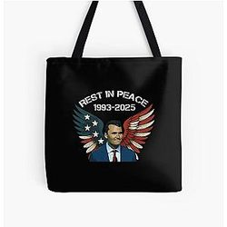 REST IN PEACE Charlie Kirk  2025 Pray for Charlie Kirk A True Patriot Charlie Kirk Tote Bag
