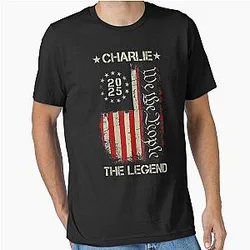Pray for Charlie Kirk American Flag Essential T-Shirt