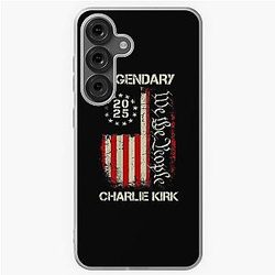 Pray For Charlie Kirk American Flag Samsung Galaxy Soft Case