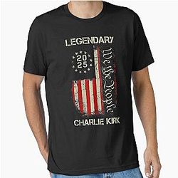 Pray for Charlie Kirk American Flag Essential T-Shirt