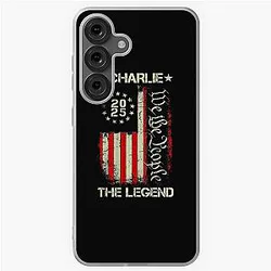 Pray For Charlie Kirk The American Flag Samsung Galaxy Case