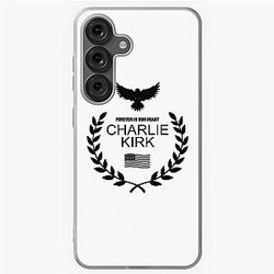 Charlie Kirk Forever In Our Heart Memorial Patriotic Eagle Wreath Samsung Galaxy Soft Case