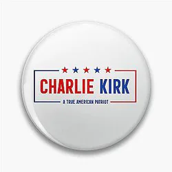 Charlie Kirk American Hero Pin