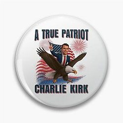 Charlie Kirk American Patriot Eagle Pin