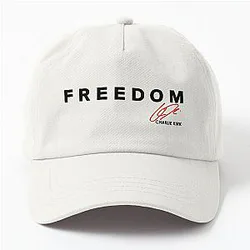 Freedom Charlie Kirk Red Signature Tribute Dad Hat