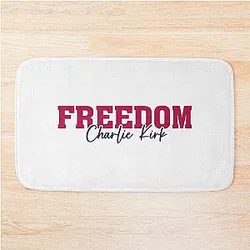 Freedom Charlie Kirk Bath Mat