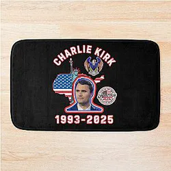 Rest in Peace Charlie Kirk Bath Mat