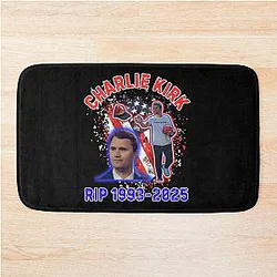 Rip Charlie Kirk Bath Mat