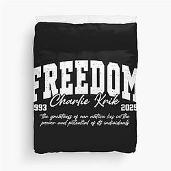 Freedom Charlie Kirk Great American Patriot Hero Duvet Cover